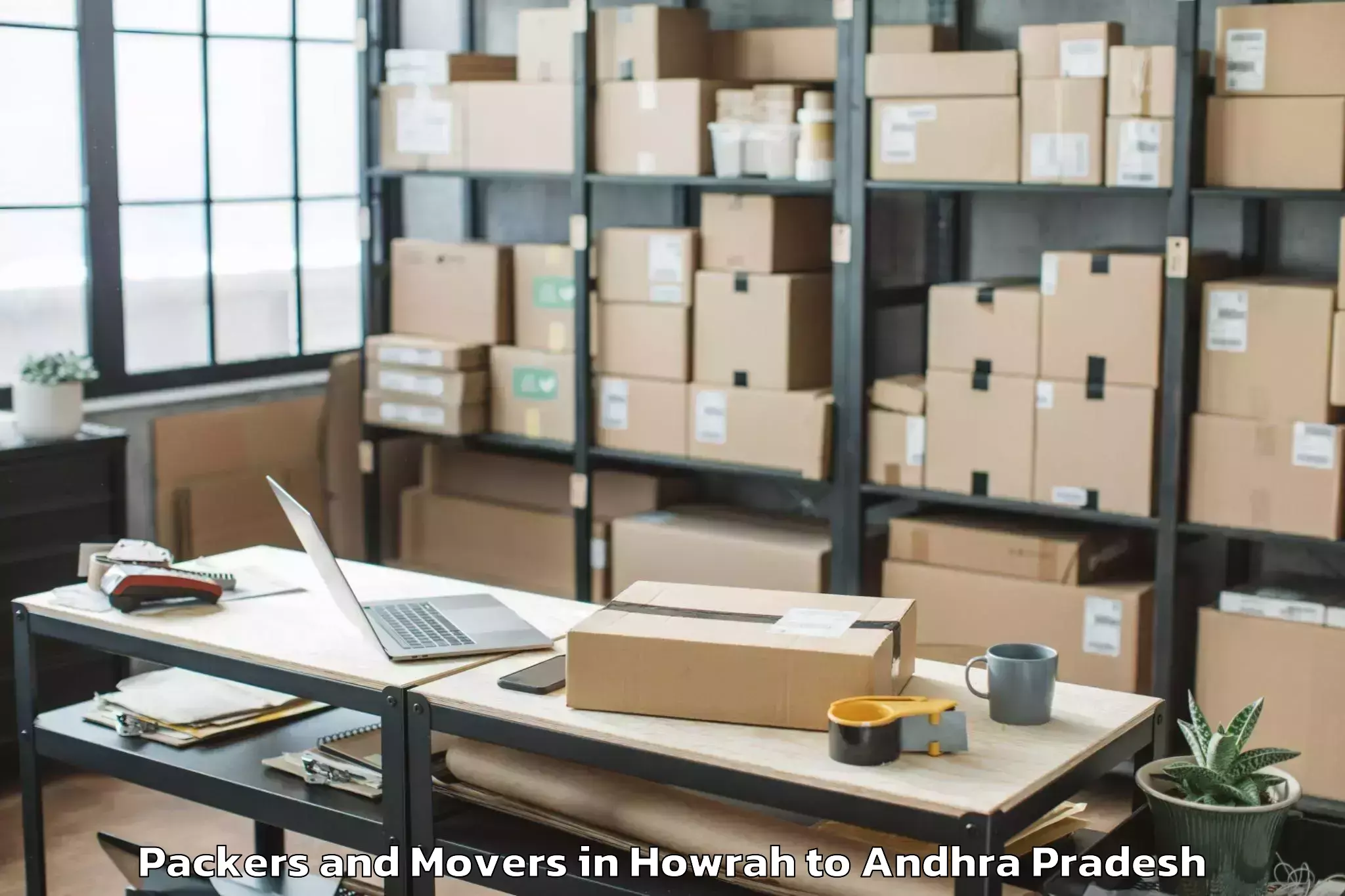 Quality Howrah to Koruprolu Packers And Movers